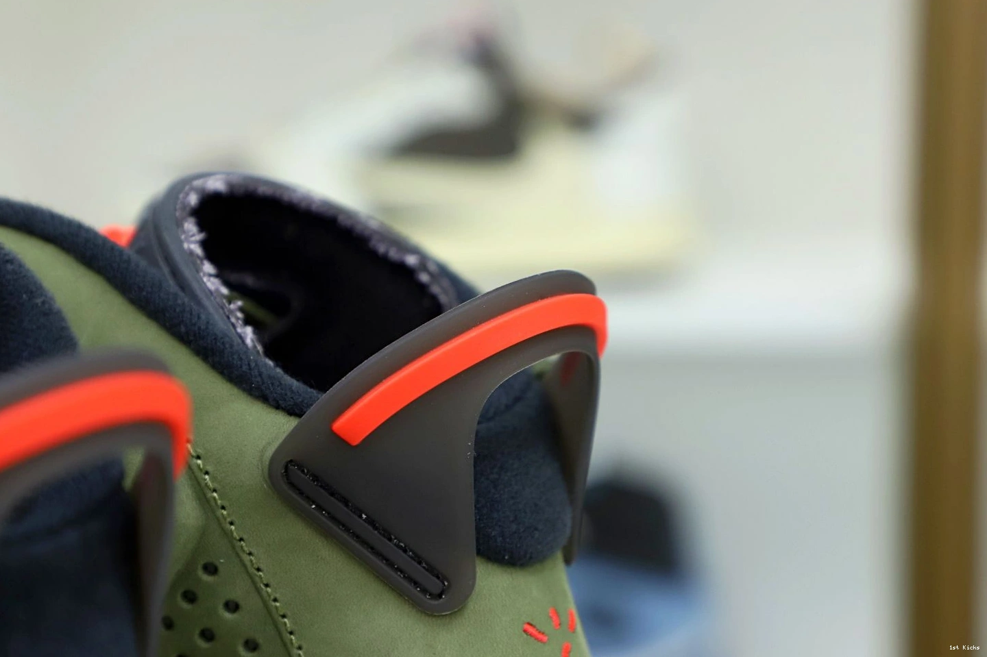 Affordable Kimikick SCOTT TRAVIS RETRO AIR X 6 'OLIVE' 1983 JORDAN 1225